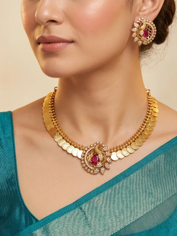 Gorgeous_Peacock_designed_Pendant_with_Microgold_polish_Necklace_set