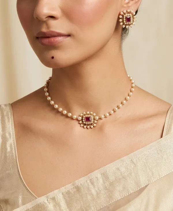 Bella_Nakshatra_CZ_Pearl_Choker_Set