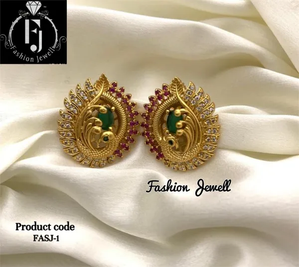 Peacock_Antique_Stud_Earrings