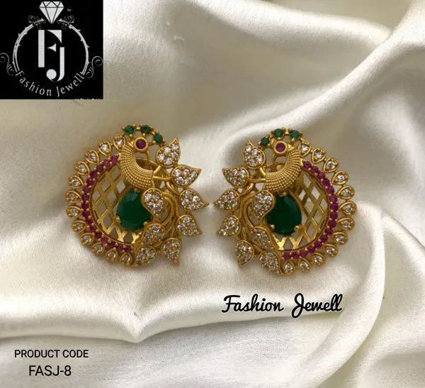 Peacock_Antique_Stud_Earrings