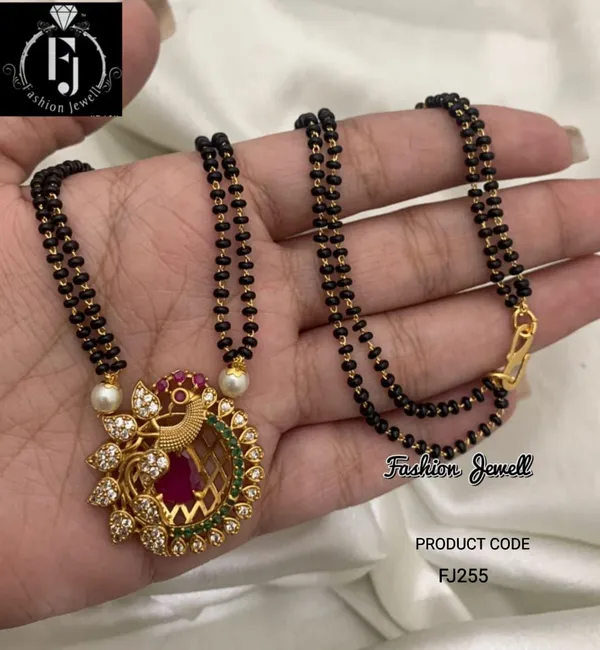 Latest_New_Peacock_design_Pendant_Mangalsutra