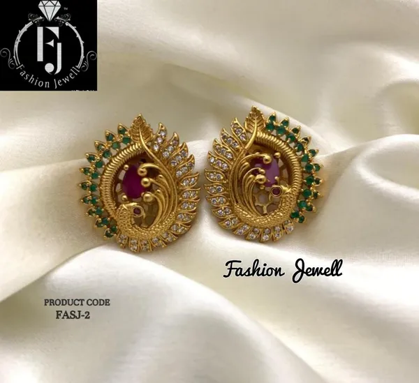 Peacock_Antique_Stud_Earrings