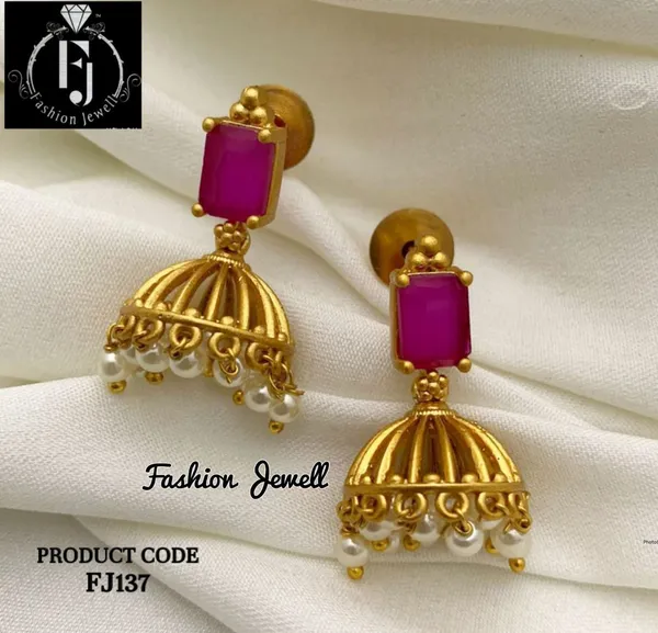 Classic_Simple_Antique_Jhumki_Earrings
