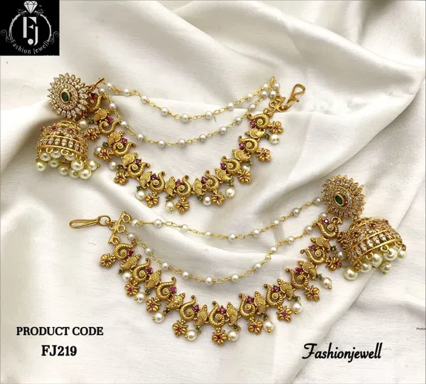 Peacock_design_matte_finish_Mattel_with_Jhumka