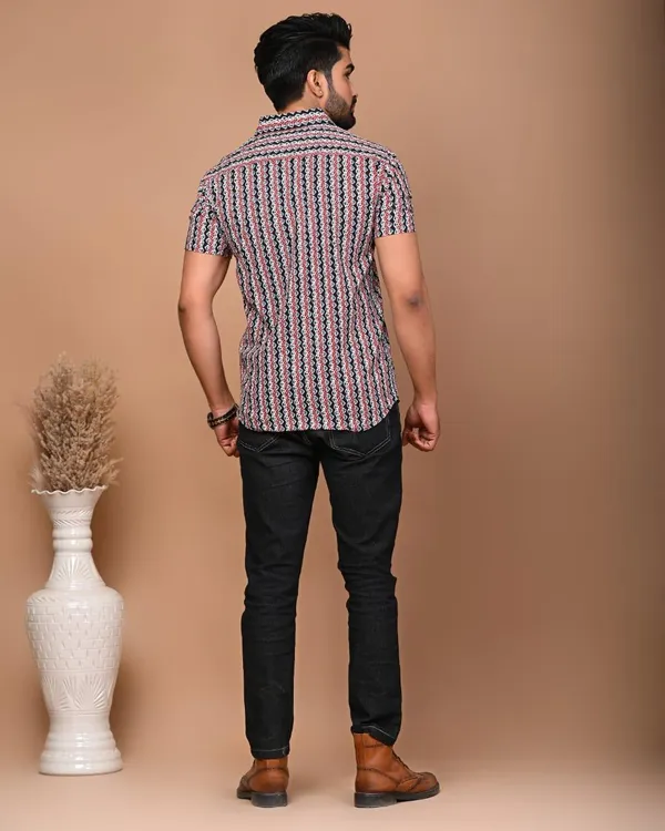 Designer_Umbrella_Cut_FROCK_And_Men_Shirts_Pure_Cotton_MULTI_Printed_Couple_Combo_Set