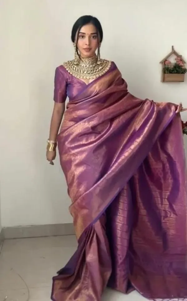 Purple_Soft_Cotton_Saree_With_Unstitched_Blouse_For_Women