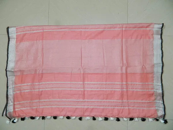 Women's_Linen_Slub_Saree_With_Contrast_Blouse_Piece