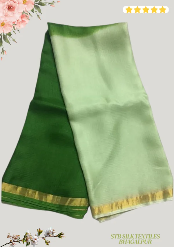Green_Mint_Bhagalpuri_Pure_Kota_Doria_Silk_Saree_With_Small_Zari_Boder_And_Running_Blouse_Piece_For_Women