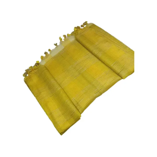 Yellow_Organza_Art_Silk_Saree_With_Running_Blouse_Piece_For_Women