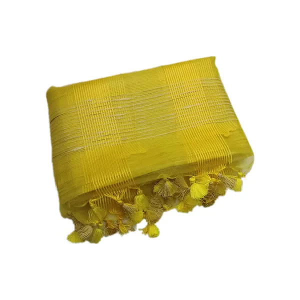 Yellow_Organza_Art_Silk_Saree_With_Running_Blouse_Piece_For_Women