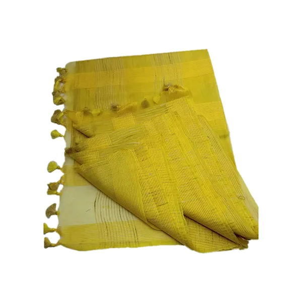 Yellow_Organza_Art_Silk_Saree_With_Running_Blouse_Piece_For_Women