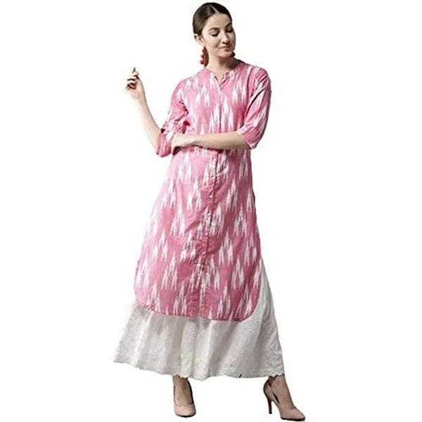 Baby_Pink_Cotton_Ekkat_Fabrics_For_Top_2.5_Mtr_Unstitched_Dress_Matarial_For_Women