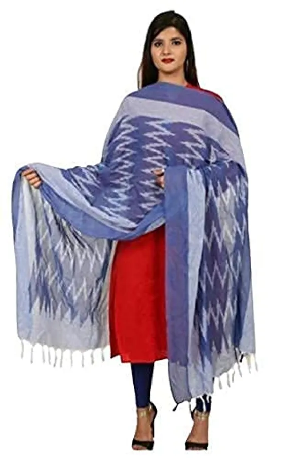 Black_Grey_Ikkat_Design_Pure_Cotton_Dupatta_Regular_Wear__Combo_Pack_For_Women