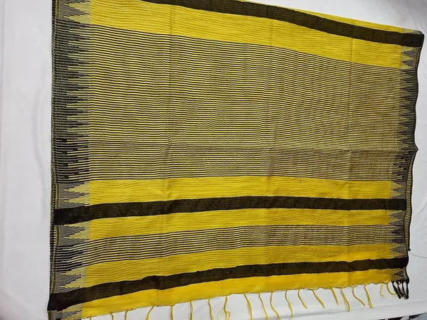 Yellow_Bhagalpuri_Silk_Saree_With_Running_Blouse_Piece_For_Women