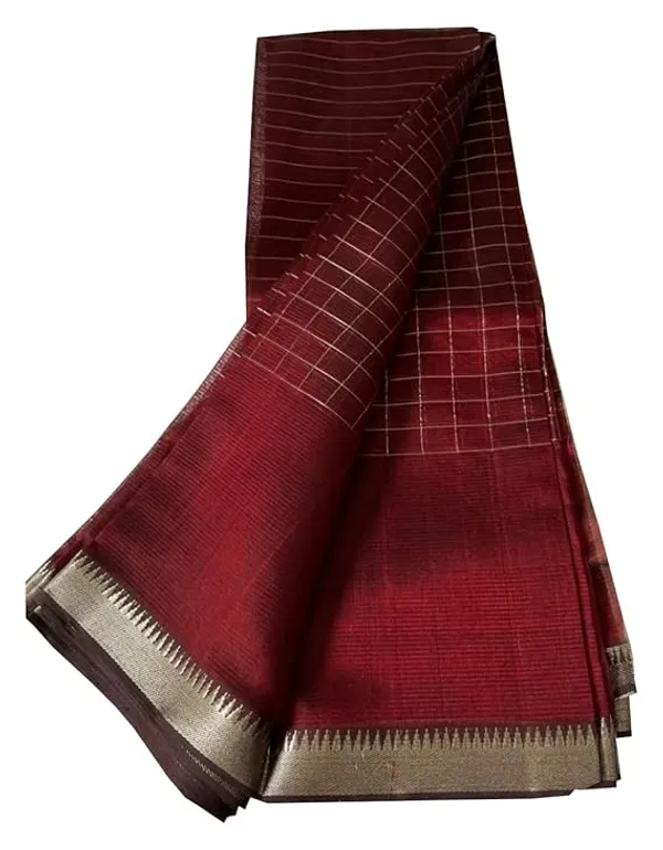 Brown_Exquisite_Semi_Silk_Sarees_with_Blouse