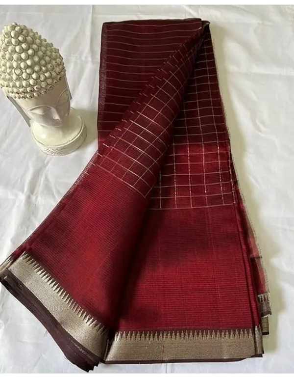 Brown_Exquisite_Semi_Silk_Sarees_with_Blouse