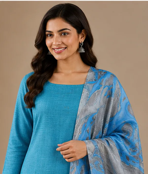 Firozy_Cotton_Silk_Unstitched_Salwar_Suit_Dress_Material_With_Marble_Print_Dupatta._For_Women