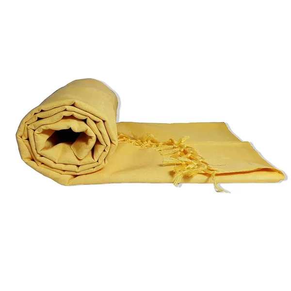 Yellow_Organic_Cotton_Silky_Soft_Bhagalpuri_Dull_Chadar/Blanket_And_Duvet_For_Women