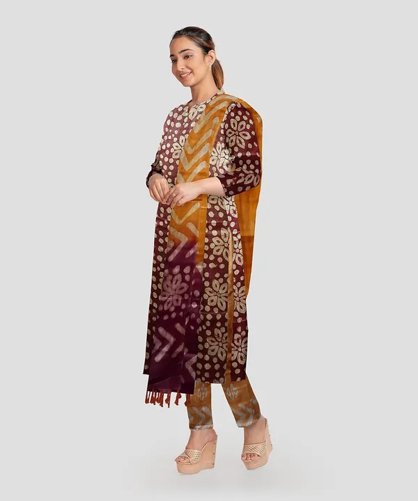 Brown_Bhagalpuri_Cotton_Silk_Batik_Print_Unstitched_Salwar_Suit_Dress_Material_With_Dupatta_|_Dress_Material_For_Women