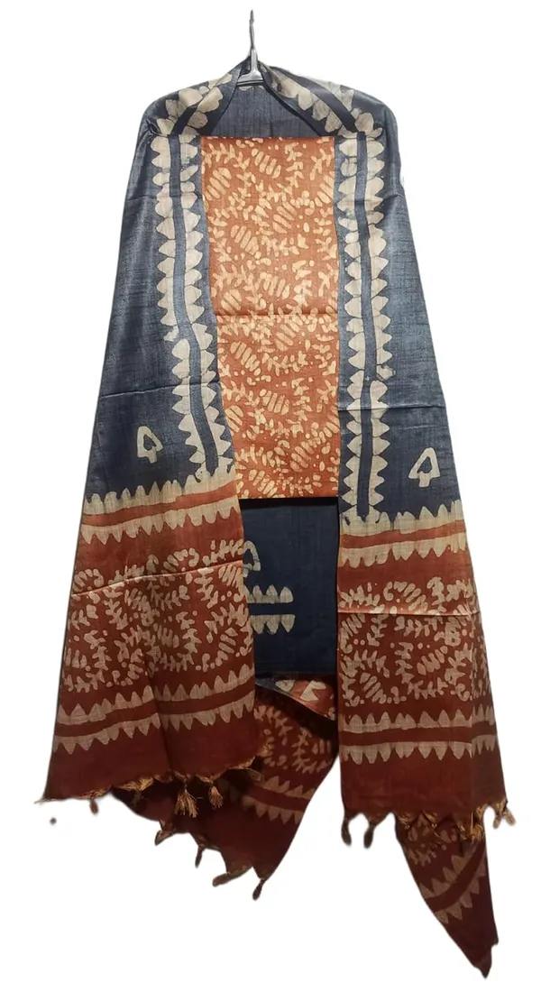 Rust_Blue_Bhagalpuri_Cotton_Silk_Batik_Print_Unstitched_Salwar_Suit_Dress_Material_With_Dupatta_For_Women