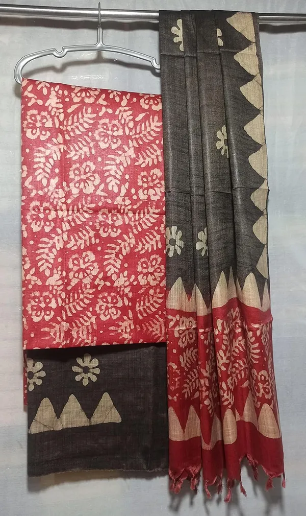 Red_&_Black_Bhagalpuri_Cotton_Silk_Batik_Print_Unstitched_Salwar_Suit_Dress_Material_With_Dupatta_For_Women