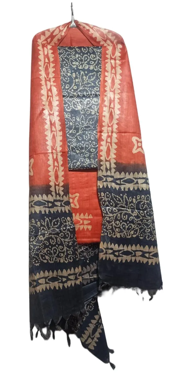 Blue_&_Orange_Bhagalpuri_Cotton_Silk_Batik_Print_Unstitched_Salwar_Suit_Dress_Material_With_Dupatta_For_Women