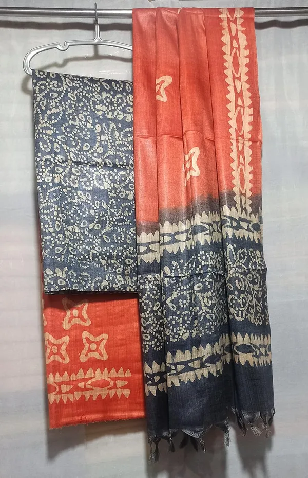 Blue_&_Orange_Bhagalpuri_Cotton_Silk_Batik_Print_Unstitched_Salwar_Suit_Dress_Material_With_Dupatta_For_Women
