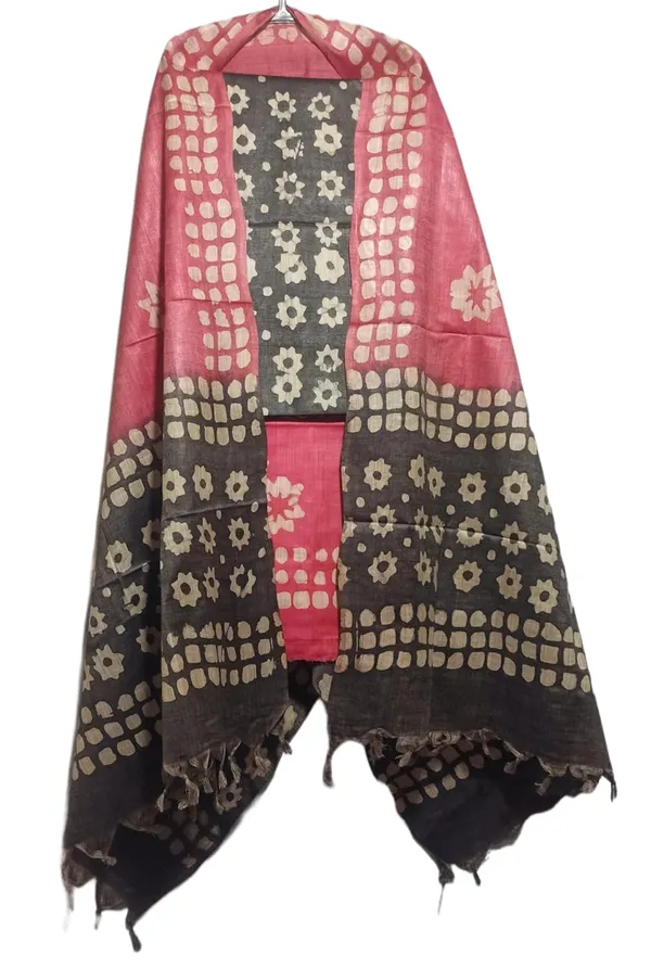 Black_&_Pink_Bhagalpuri_Cotton_Silk_Batik_Print_Unstitched_Salwar_Suit_Dress_Material_With_Dupatta_For_Women