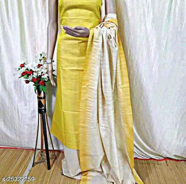 Yellow_Cotton_Silk_Unstitched_Salwar_Suit_Dress_Material_With_Duputta_For_Women