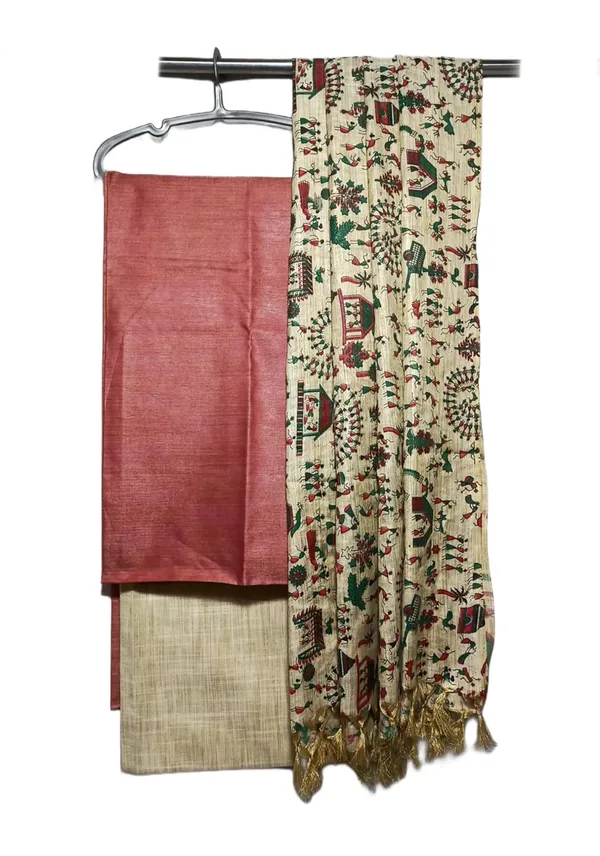 Red_Cotton_Silk_Handcrafted_Batik_Print_Unstitched_Salwar_Suit_Dress_Material_With_Duputta_|_Dress_Material_For_Women