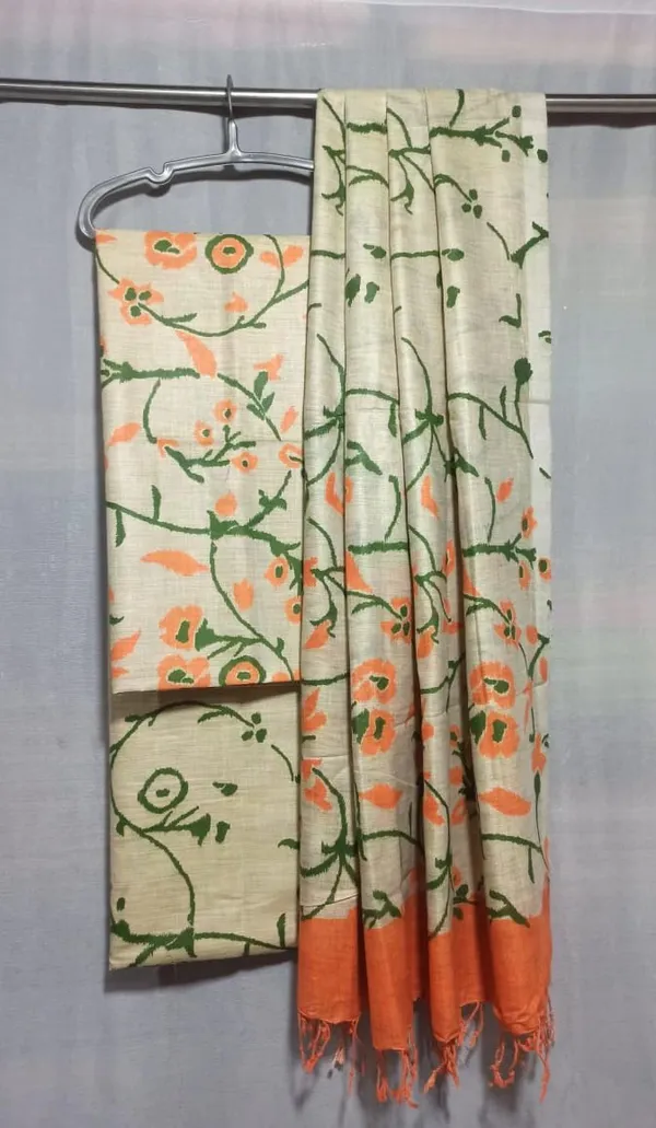 Orange_Cotton_Silk_Handcrafted_Screen_Print_Unstitched_Salwar_Suit_Dress_Material_With_Duputta_For_Women