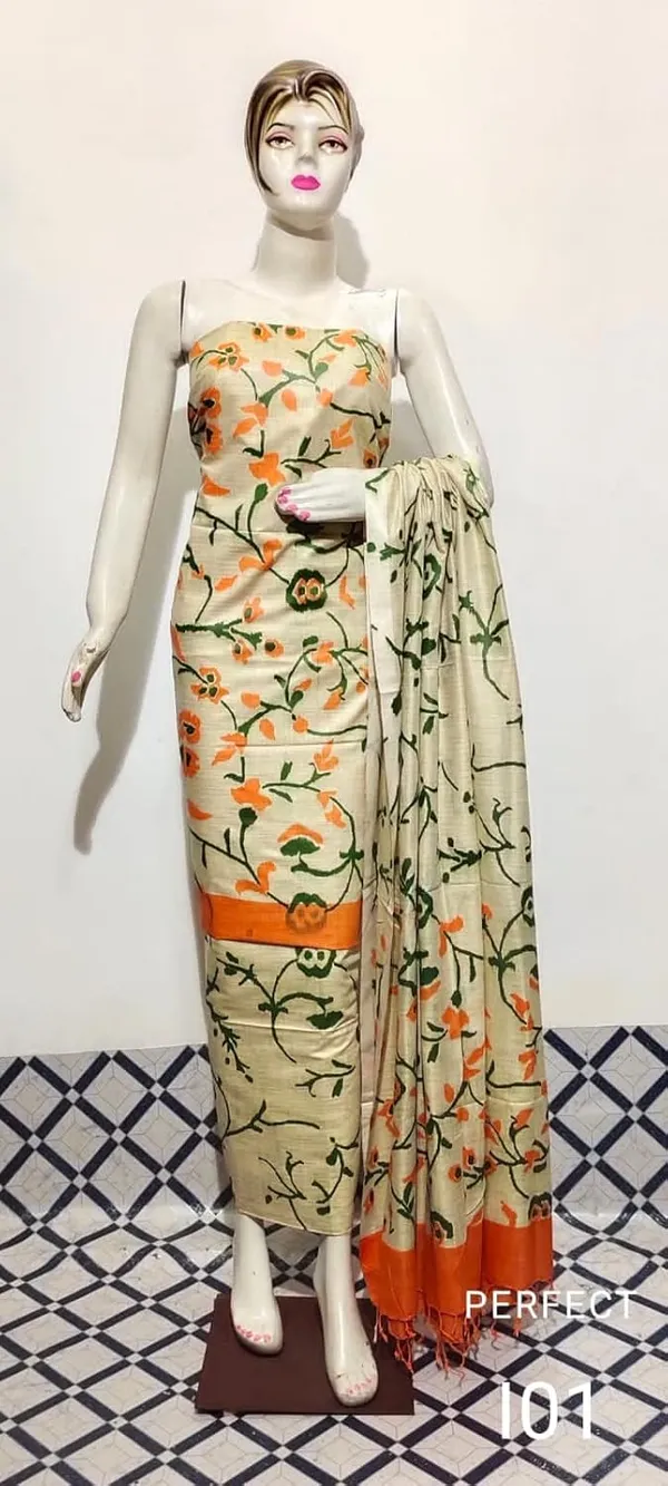 Orange_Cotton_Silk_Handcrafted_Screen_Print_Unstitched_Salwar_Suit_Dress_Material_With_Duputta_For_Women