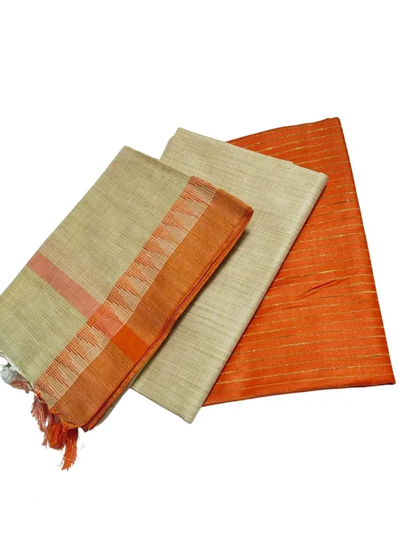 Orange_Jute_Silk_Unstitched_Suit_Set_For_With_Dupatta_|_Jute_Silk_Salwar_Suit_Dress_Material_|_Top_-_2.5_M,_Bottom_-_2.50_M_&_Dupatta_-_2.5_M_For_Women