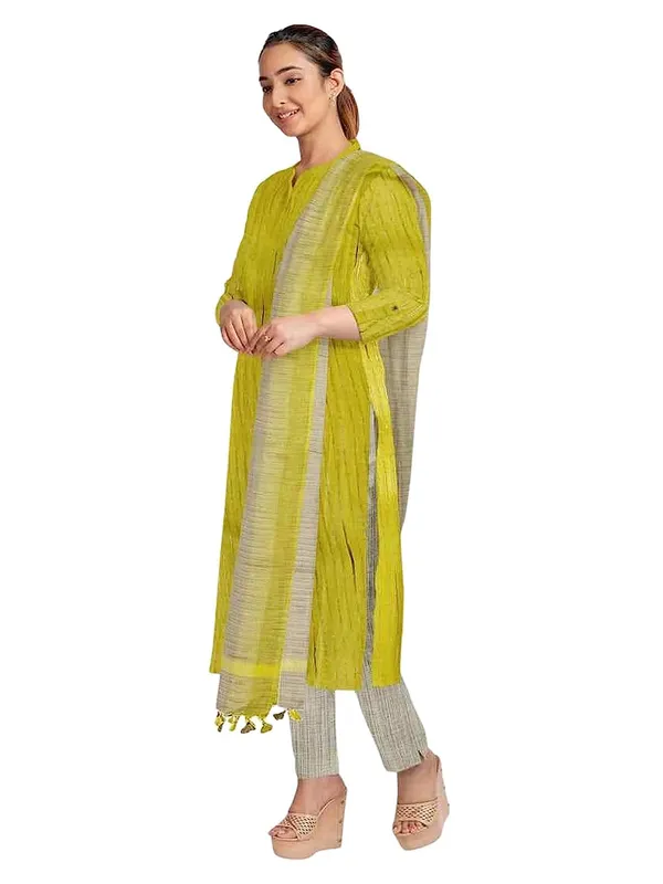 Yellow_Jute_Silk_Unstitched_Suit_Set_For_With_Dupatta_|_Jute_Silk_Salwar_Suit_Dress_Material_|_Top_-_2.5_M,_Bottom_-_2.50_M_&_Dupatta_-_2.5_M_For_Women