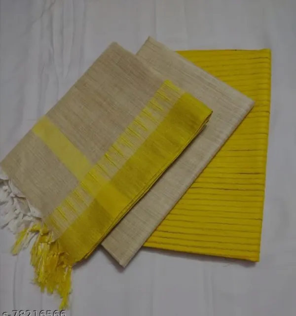 Yellow_Jute_Silk_Unstitched_Suit_Set_For_With_Dupatta_|_Jute_Silk_Salwar_Suit_Dress_Material_|_Top_-_2.5_M,_Bottom_-_2.50_M_&_Dupatta_-_2.5_M_For_Women