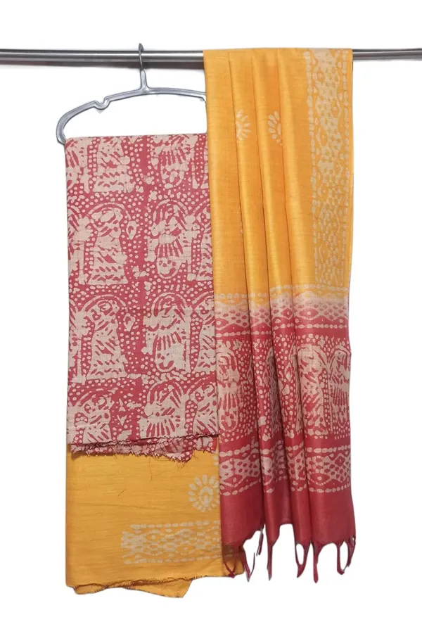 Red_&_Yellow_Bhagalpuri_Cotton_Silk_Batik_Print_Unstitched_Salwar_Suit_Dress_Material_With_Dupatta_For_Women