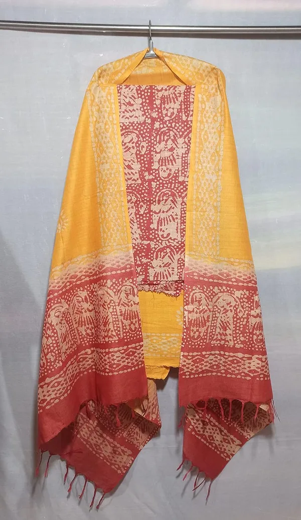 Red_&_Yellow_Bhagalpuri_Cotton_Silk_Batik_Print_Unstitched_Salwar_Suit_Dress_Material_With_Dupatta_For_Women