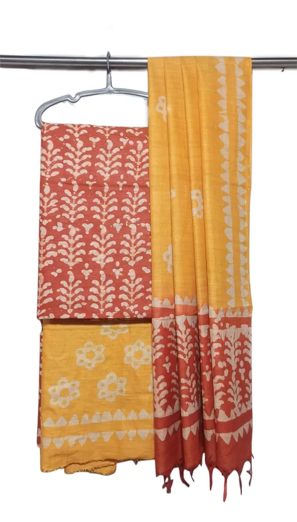Orange_&_Yellow_Bhagalpuri_Cotton_Silk_Batik_Print_Unstitched_Salwar_Suit_Dress_Material_With_Dupatta_For_Women