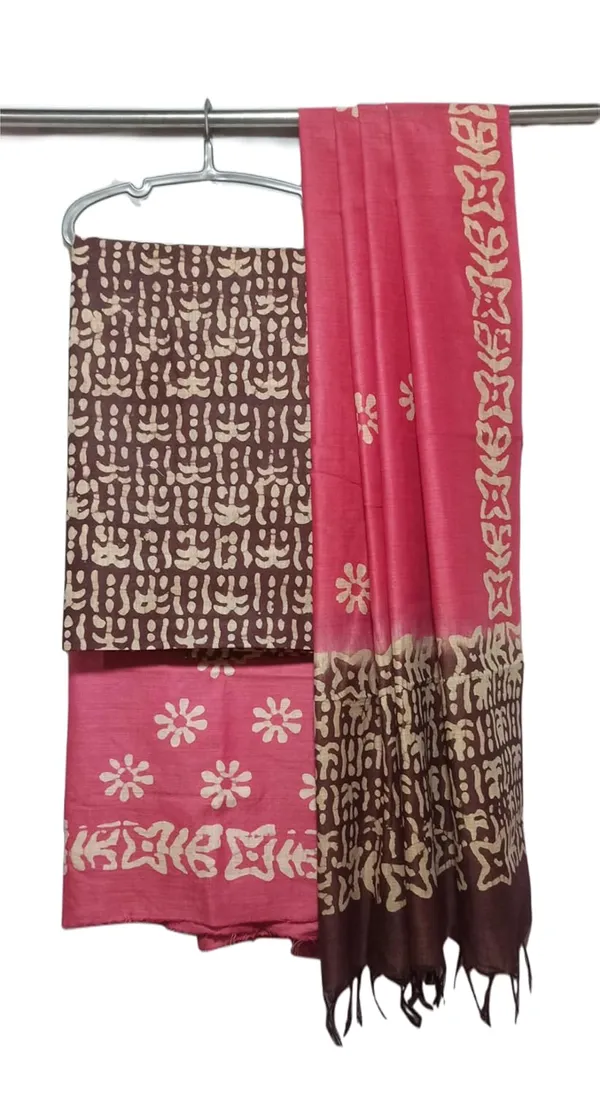 Coffee_Pink_Bhagalpuri_Cotton_Silk_Batik_Print_Unstitched_Salwar_Suit_Dress_Material_With_Dupatta_For_Women