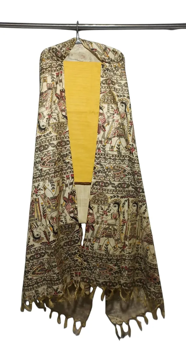 Yellow_Cotton_Silk_Handcrafted_Unstitched_Salwar_Suit_Dress_Material_With_Printed_Dupatta_For_Women