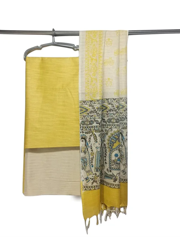 Yellow_Cotton_Silk_Handcrafted_Unstitched_Salwar_Suit_Dress_Material_With_Printed_Dupatta_For_Women