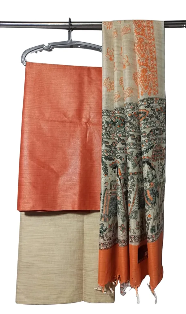 Orange_Cotton_Silk_Handcrafted_Unstitched_Salwar_Suit_Dress_Material_With_Printed_Dupatta_For_Women