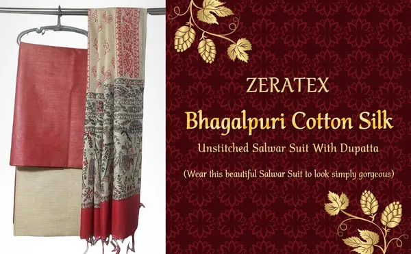 Red_Cotton_Silk_Handcrafted_Unstitched_Salwar_Suit_Dress_Material_With_Printed_Dupatta_For_Women