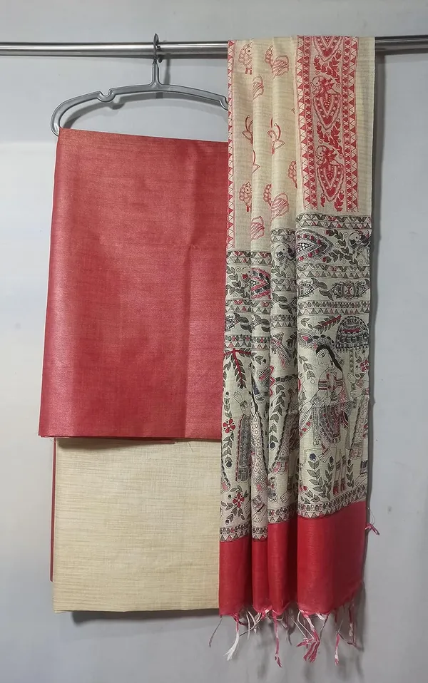 Red_Cotton_Silk_Handcrafted_Unstitched_Salwar_Suit_Dress_Material_With_Printed_Dupatta_For_Women