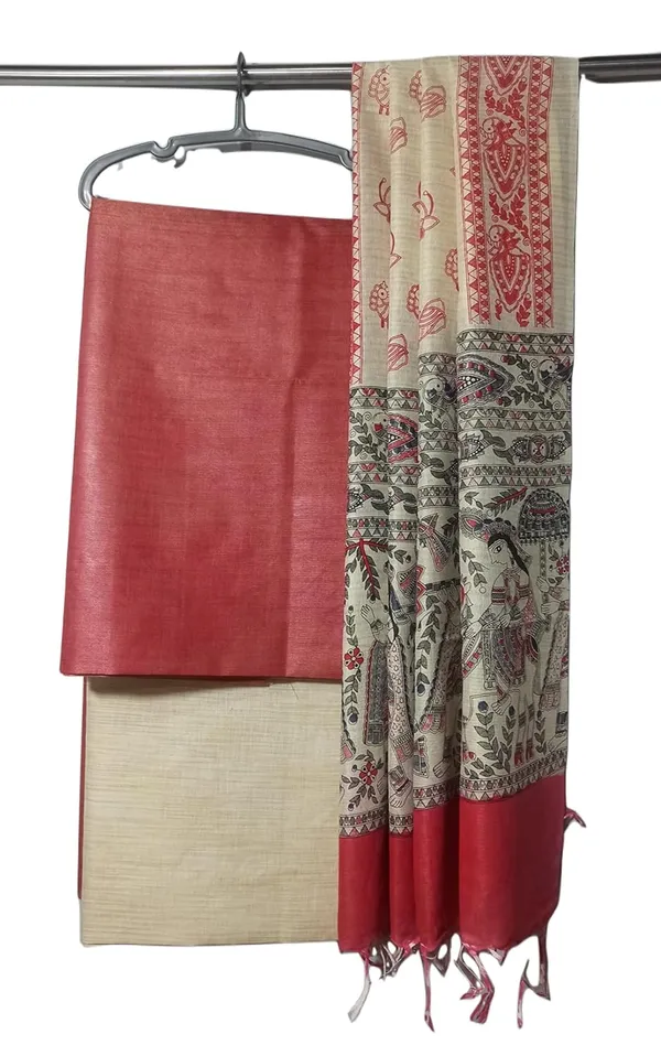 Red_Cotton_Silk_Handcrafted_Unstitched_Salwar_Suit_Dress_Material_With_Printed_Dupatta_For_Women