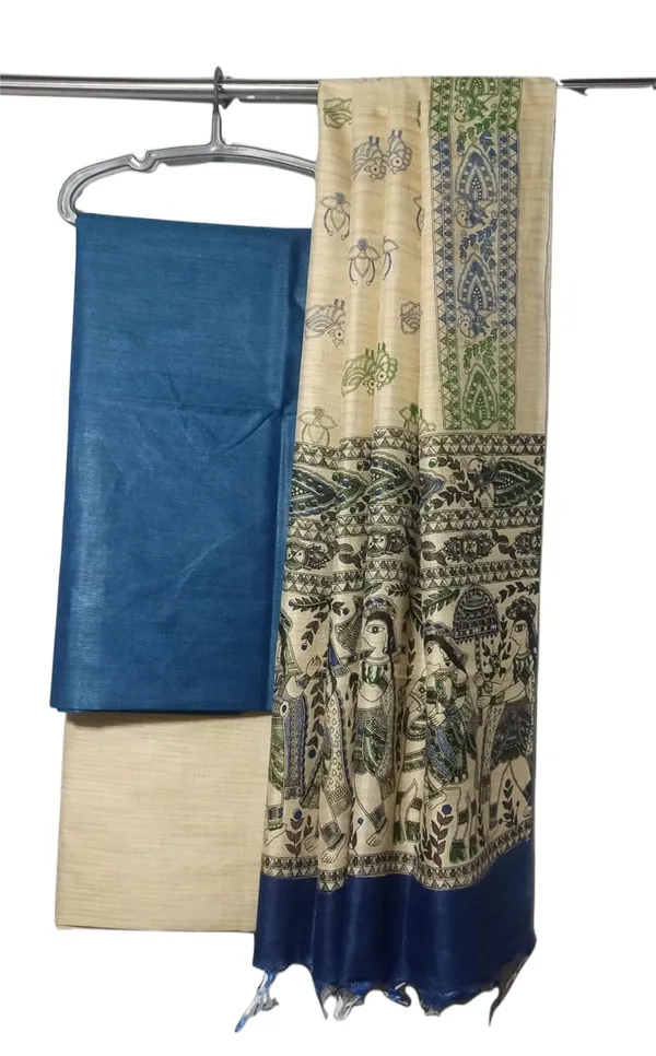 Blue_Cotton_Silk_Handcrafted_Unstitched_Salwar_Suit_Dress_Material_With_Printed_Dupatta_For_Women