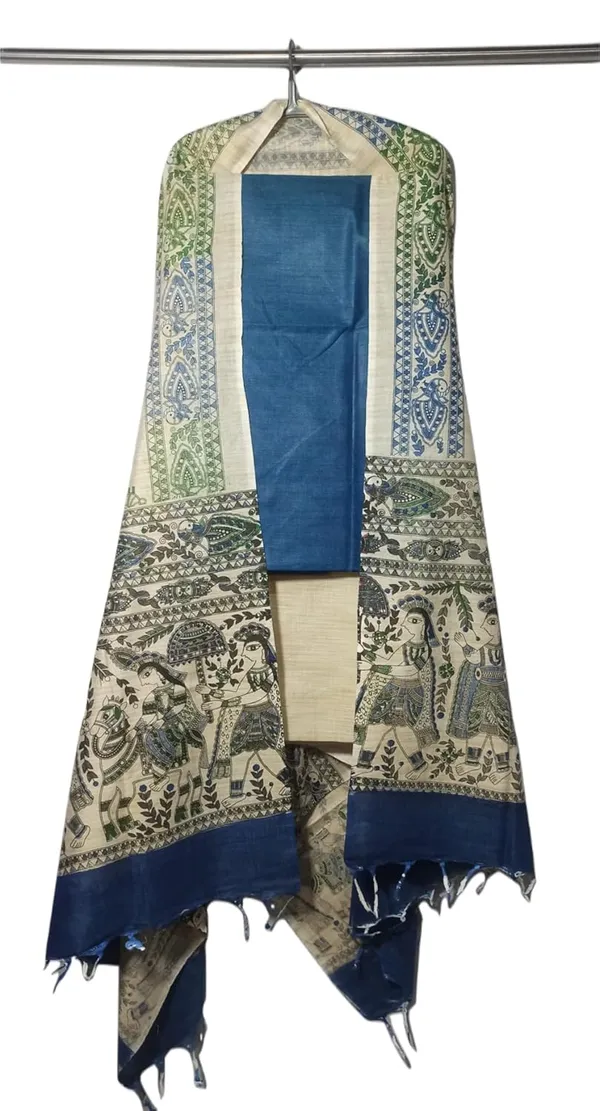 Blue_Cotton_Silk_Handcrafted_Unstitched_Salwar_Suit_Dress_Material_With_Printed_Dupatta_For_Women