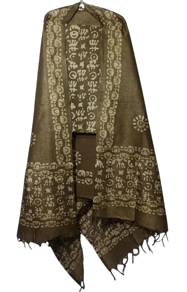 Mehendi_Cotton_Silk_Handcrafted_Batik_Print_Unstitched_Salwar_Suit_Dress_Material_With_Duputta_For_Women