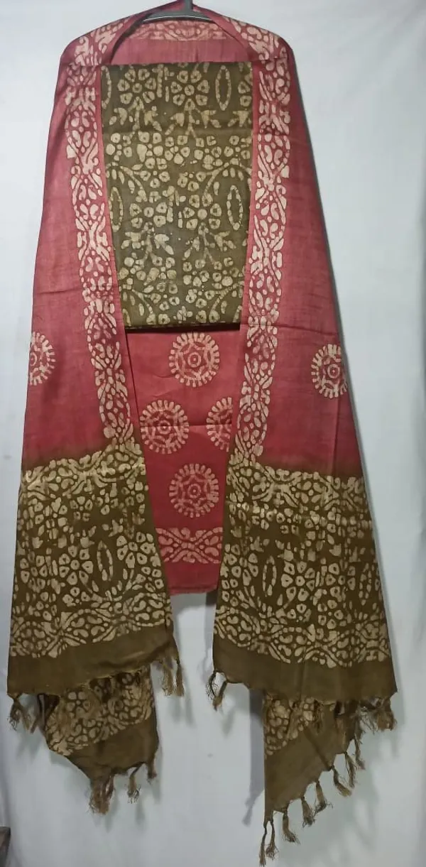 Mehendi_Cotton_Silk_Dress_Material_Unstitched_Suits_Piece_With_Dupatta_For_Women