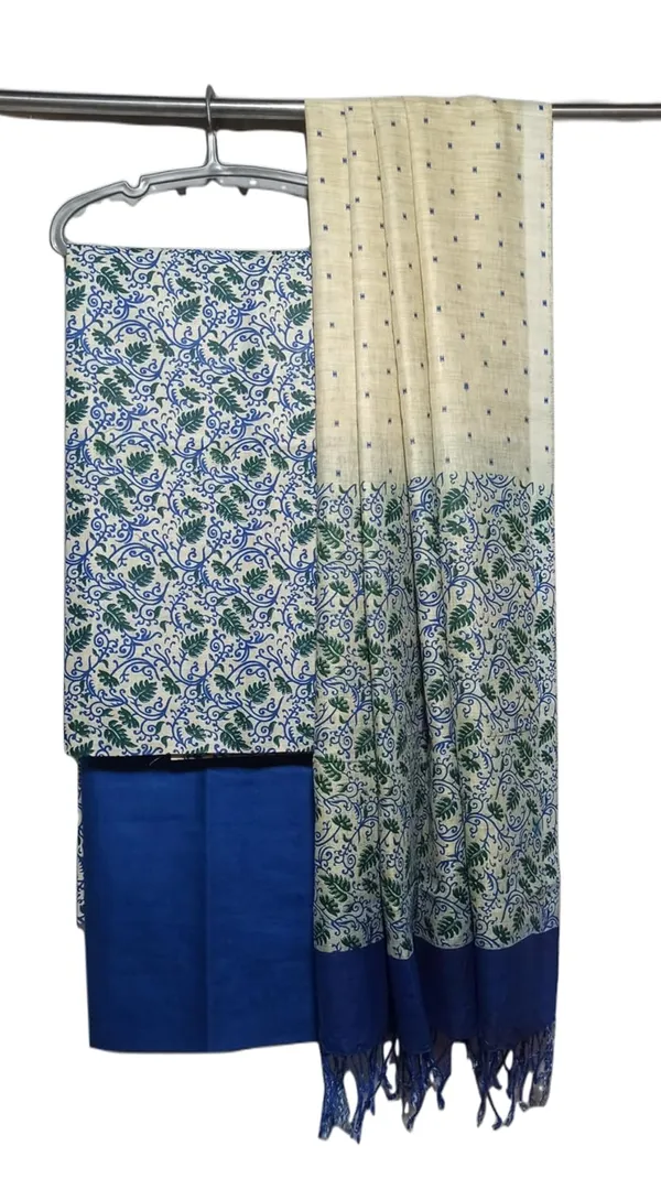 Blue_Cotton_Silk_Handcrafted_Screen_Print_Unstitched_Salwar_Suit_Dress_Material_With_Dupatta_For_Women